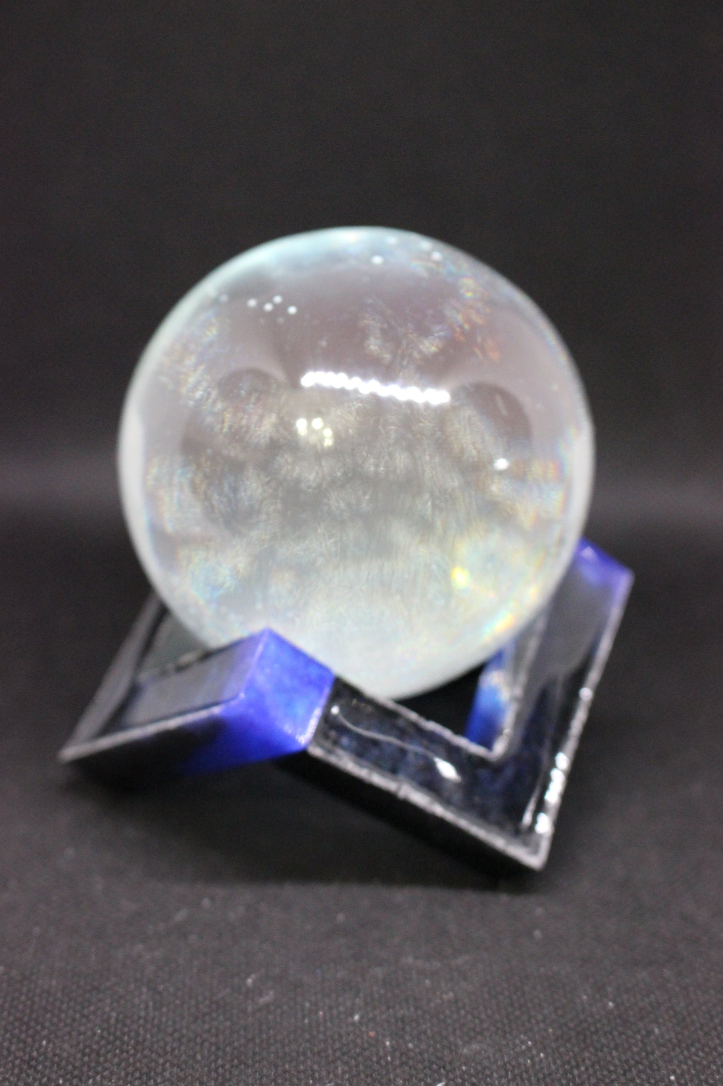 Resin Crystal Ball with Stand for Home Decor and Meditation