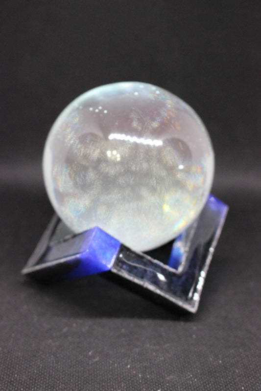 Resin Crystal Ball with Stand for Home Decor and Meditation